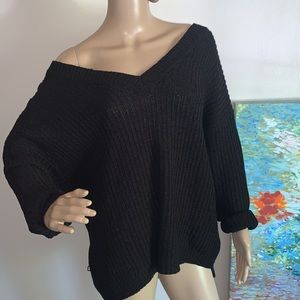 😍Italian Jumper Deep V Neck & Ribbon😍